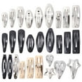 thumbnail image 2 of 10/20/30pcs/set Women Silver Gold Black Waterdrop Shape Basic Alloy Hair Clips BB hairpins Barrettes Fashion Hair Accessories, 2 of 10