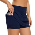 thumbnail image 2 of Tennis Skirts for Women Side Slit Golf Skorts with Pockets Golf Outfits for Women 2XL, 2 of 6