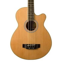 Washburn AB5K-A-U 4 String Cutaway Acoustic Electric Bass Guitar Natural with Gig Bag