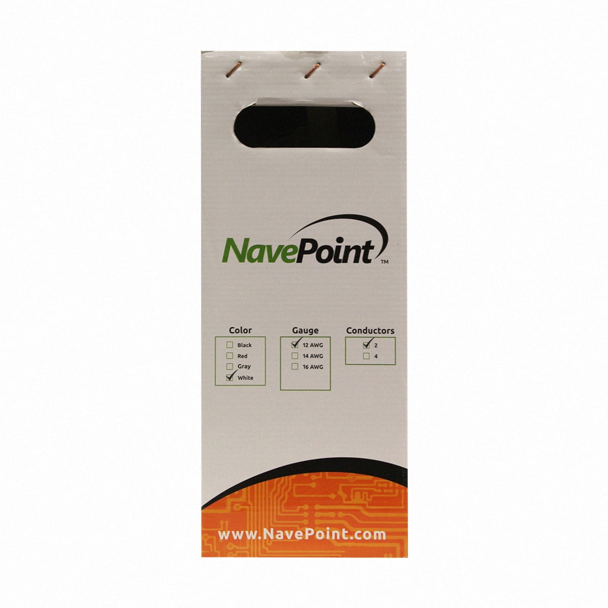 NavePoint 250ft In Wall Audio Speaker Cable Wire CL2 12/2 AWG Gauge 2 Conductor Bulk White
