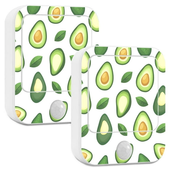 Yayeee LED Night Lights with Motion Detectors Auto Dusk to Dawn Light Sensors, 2 Pack, Avocado