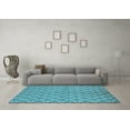 thumbnail image 3 of Ahgly Company Indoor Square Solid Light Blue Modern Area Rugs, 5' Square, 3 of 4