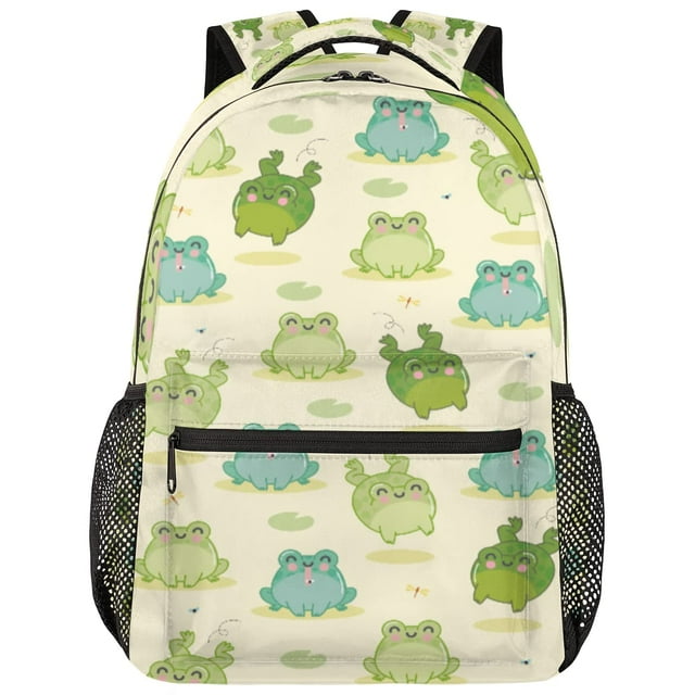 Mochila Kaifanee Frog impermeable de 16 pulgadas para mujeres, hombres y niños