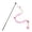 Pink, variant on Interactive Snake Shaped Cat Teaser Wand Toy with Bell Green for Indoor Cats Play