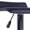 thumbnail image 2 of Tabouret noir avec base en acier inoxydable, 2 of 9