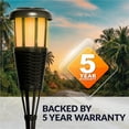 thumbnail image 6 of Solar Flickering LED Island Torches, Dusk-to-Dawn Dancing Flame Outdoor Landscape Lighting, Black, 2-Pack, 6 of 8