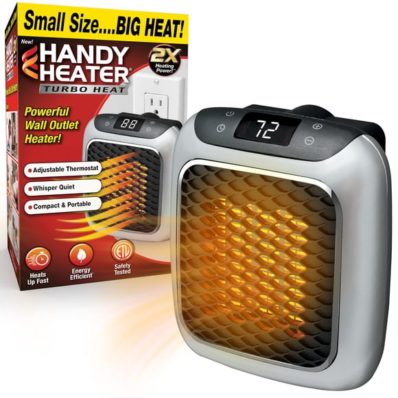 Ontel Chauffage Portatif Turbo Prise Murale Chauffage Portable Intérieur Céramique avec Thermostat Réglable, Minuterie 12 Heures, Arrêt Automatique