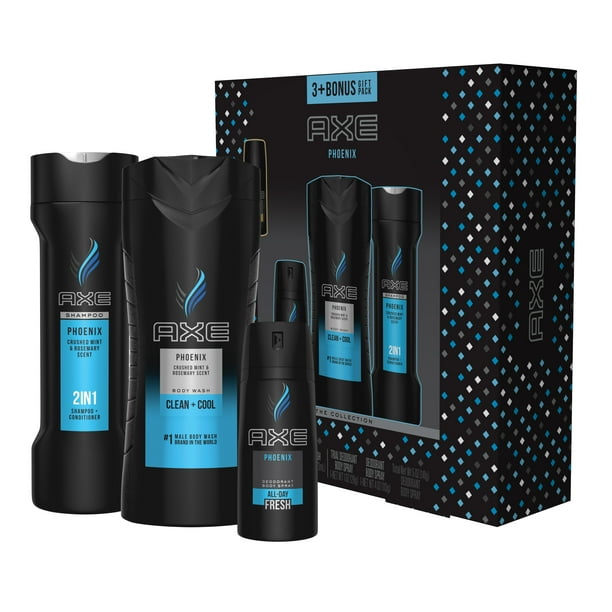 AXE 4Pc Phoenix Gift Set with BONUS Trial Deo Body Spray (Body Spray