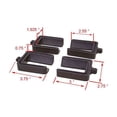 thumbnail image 2 of Room Designs Bed Wheel Stopper (8 pcs) Dark Brown Contemporary U-Shape, 2 of 5