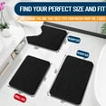 thumbnail image 3 of Buganda Bathroom Rugs 59x20, Quick Dry Machine Washable Chenille Bath Mats with Rubber Backing, Black, 3 of 9