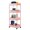 Pink, variant on Alexent 4-Tier Plastic Storage Organizer Rolling Cart with Slim Shelves in White