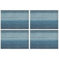 thumbnail image 1 of Ensemble de 4 Napperons en Lin Résistants à la Chaleur - Noir Bleu Gris Blanc - Napperons de Table Art Abstrait Moderne - Lavables pour Table à Manger - Gris Royal, 1 of 7