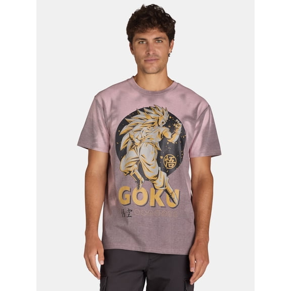 Dragon Ball Z Men's & Big Men's Goku Graphic Tee with Heat Reactive Color Change Fabric and s, Sizes XS-3XL
