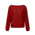 thumbnail image 2 of Innerwin Pull d'Hiver Chaud pour Femmes, Pull Thermique Uni, Rouge 3TG, 2 of 6