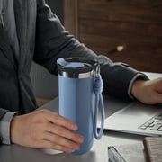 Apmemiss Clearance Reusable Coffee Cup, Coffee Travel Mug with Leak-proof Lid, thermal Mug Double Walled Insulated Cup, Stainless Steel Portable Coffee Tumbler, for Hot and Cold Drinks, Blue