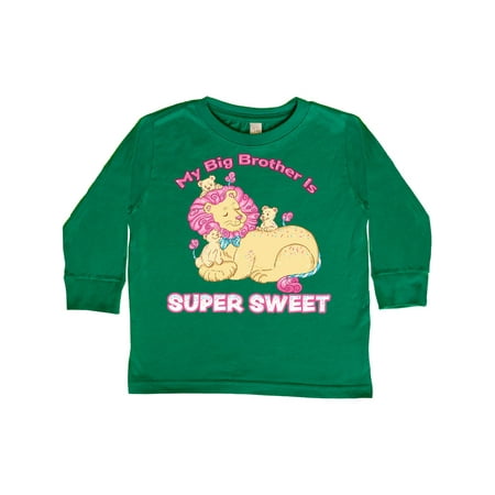 

Inktastic My Big Brother Is Super Sweet Cotton Candy Lions Gift Toddler Boy or Toddler Girl Long Sleeve T-Shirt