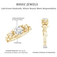 thumbnail image 6 of Rosec Jewels Lab Created Diamond Engagement Ring (Ef-Vs Quality) - Flower Inspired Ring for Women - with Jewelry Box, 10K Yellow Gold, US 4.00, 6 of 9