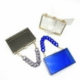 thumbnail image 5 of One shoulder cross bag, portable chain small square bag, transparent acrylic bag for women-Transparent black, 5 of 5