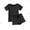 Black, variant on Pajama Set for Women with Pockets Short Sleeve 2 Piece Lounge Set Women Loose T Shirts and Shorts Soft Sleepwear