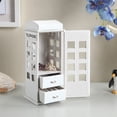 thumbnail image 2 of Caja de joyas de cuero de 11.5 pulgadas de altura, diseño de teléfono británico, color blanco., 2 of 4