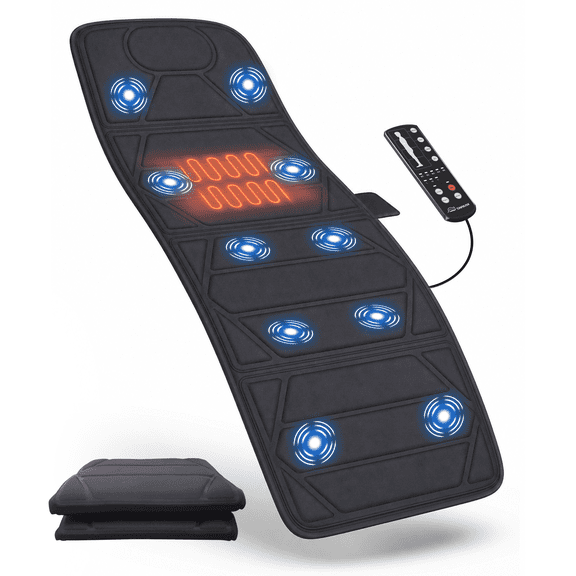 Snailax Full Body Massage Mat with Heat, Electric Massage Pad for Back Pain Relief, Gift