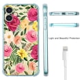 thumbnail image 5 of Red Flower Case for iPhone 11,Aesthetic Colourful Floral Pattern Soft TPU Full Cover Case, 5 of 5