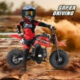 thumbnail image 4 of Arshin Gas Dirt Bike,20 MPH Mini Pit Bike with Off-Road Tires & Disc Brakes,Soft Spring Seat,160 Lbs Max Load(Red), 4 of 8