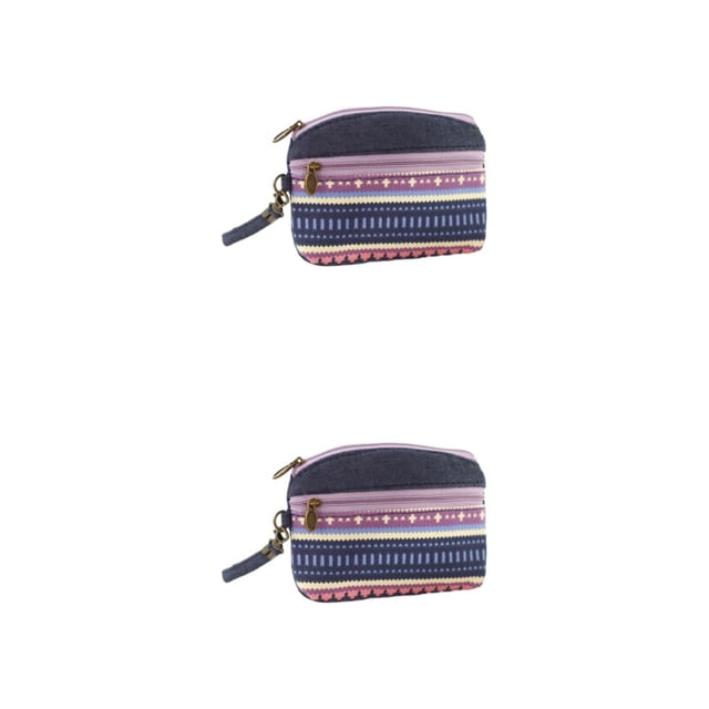 Minnieouse Monedero pequeño de algodón con diseño de estilo étnico, monedero portátil de tela para guardar monedas y accesorios Type3 NO3