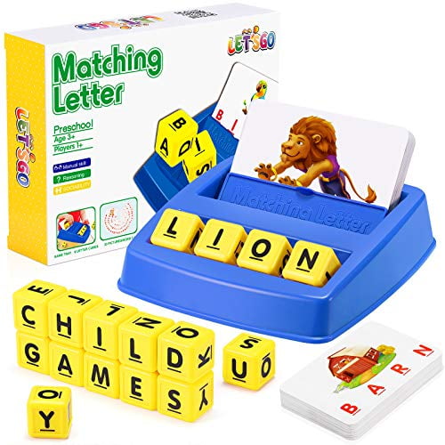 LET'S GO! Matching Letter Game for Kids Learning Toys for 3-8 Boys Girls Reading Games for Kids Spelling Games for Kids Ages 3-8 Educational Toys for ...