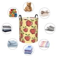 thumbnail image 6 of Daiia Apple Round Laundry Basket with Handles Thickened Waterproof Circular hamper,Dirty Clothes Storage Basket for Bedroom,Bathroom,College Dorm-Small, 6 of 8