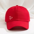 thumbnail image 2 of WMNTST Unisex Baseball Caps Double Layer Heart Print Cap Curved Brim Breathable Adjustable Casual Hat, 2 of 3