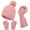 Pink, variant on ZSQDM Women or Men Autumn Winter Warm Cute Hat Scarf Gloves Slouchy Three Pieces Winter Snow Knit Cap Screen Mittens Scarves Sets beanie for Women Solar Fan Hat Scarf Hat or Gloves Cap