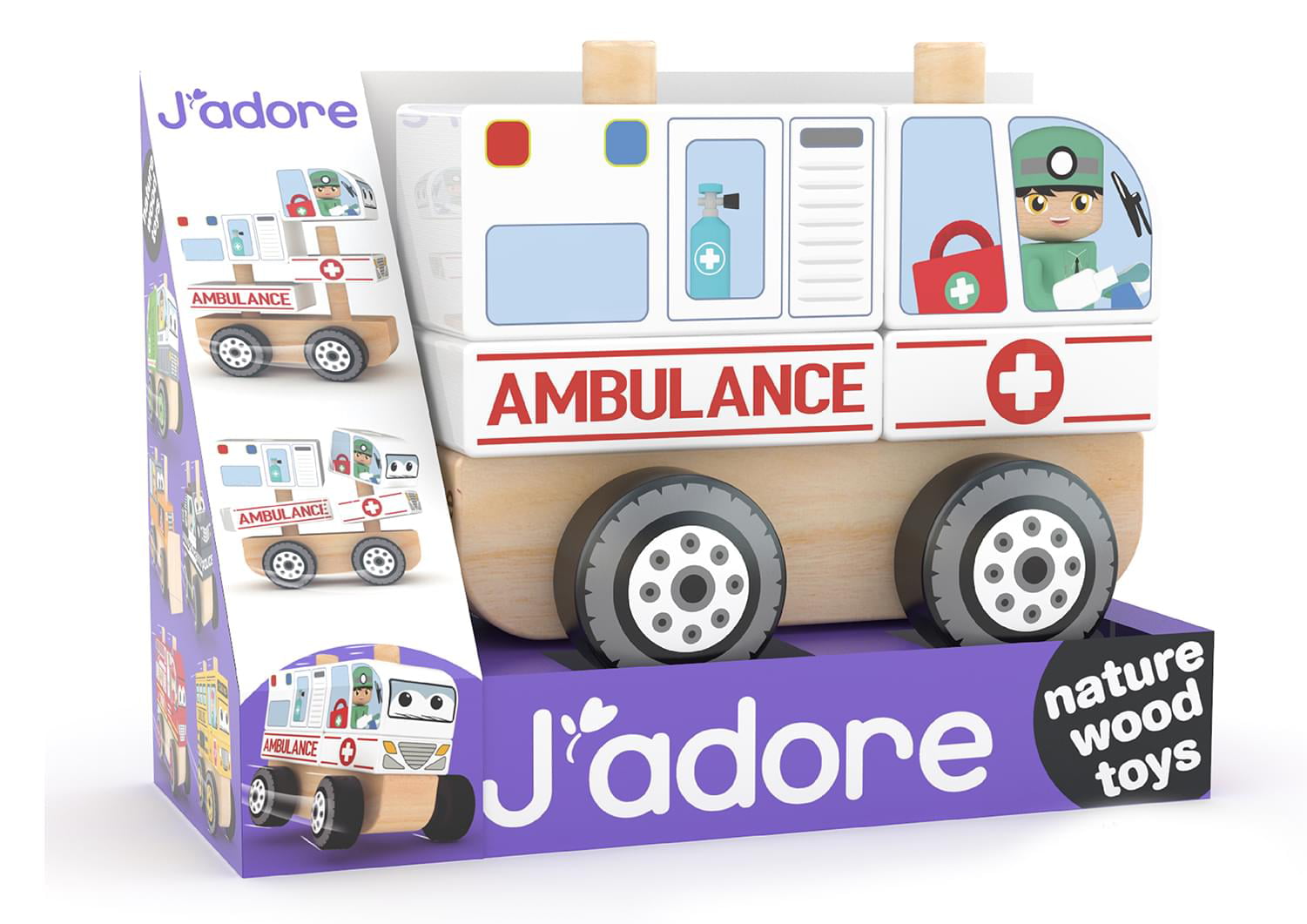 vintage style Details about   Ambulance high quality wooden toy handcrafted handmade 