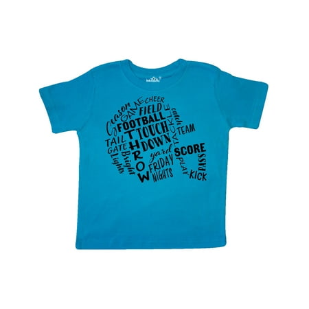 

Inktastic Football Words in Helmet Shape in Black Text Gift Toddler Boy or Toddler Girl T-Shirt
