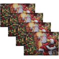 thumbnail image 1 of Ensemble de 4 Napperons Tapisserie Père Noël, 1 of 4
