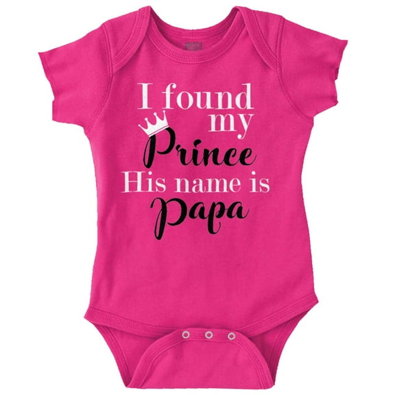 Found My Prince Grandpa Granddaughter Bodysuit Jumper Girls Infant Baby Brisco Brands 12M