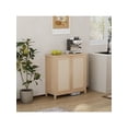 thumbnail image 1 of Bingirl Rattan Storage Cabinet with Doors: Sideboard Buffet for Kitchen, Hallway, Living, Dining, Entryway, Bathroom, Adjustable Shelves, 1 of 5