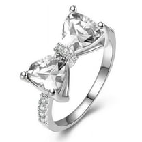 PERITANG Women 925 Sterling Silver Butterfly Cubic Zirconia Thumb Ring Stress Anxiety Rings Women's Jewelry Lady Birthday Mother's Day Gifts