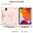 thumbnail image 2 of iPad mini 6 Case 2021 with Pencil Holder, Dteck Butterfly Kickstand Hybrid High Impact Resistant Heavy Case With Carry Shoulder Strap for iPad mini 6,Pink, 2 of 8
