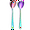 Colorful, variant on MODANU 2Pcs Salad Servers Salad Spoons and Fork Set, Stainless Steel Serving Utensils for Salad Gravies or Pasta, Silver