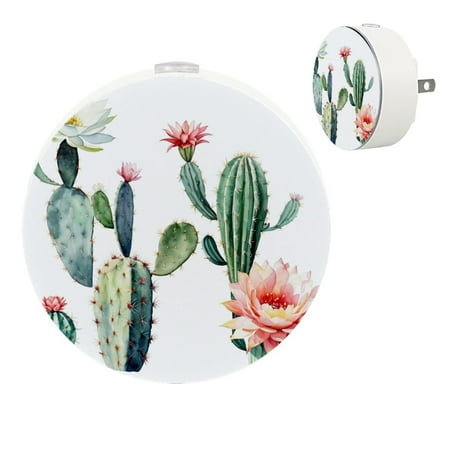

YZUOUZY Bedside Lamps LED Lamp Bedroom Lamps Set of 2 Watercolor Saguaro Desert Plant