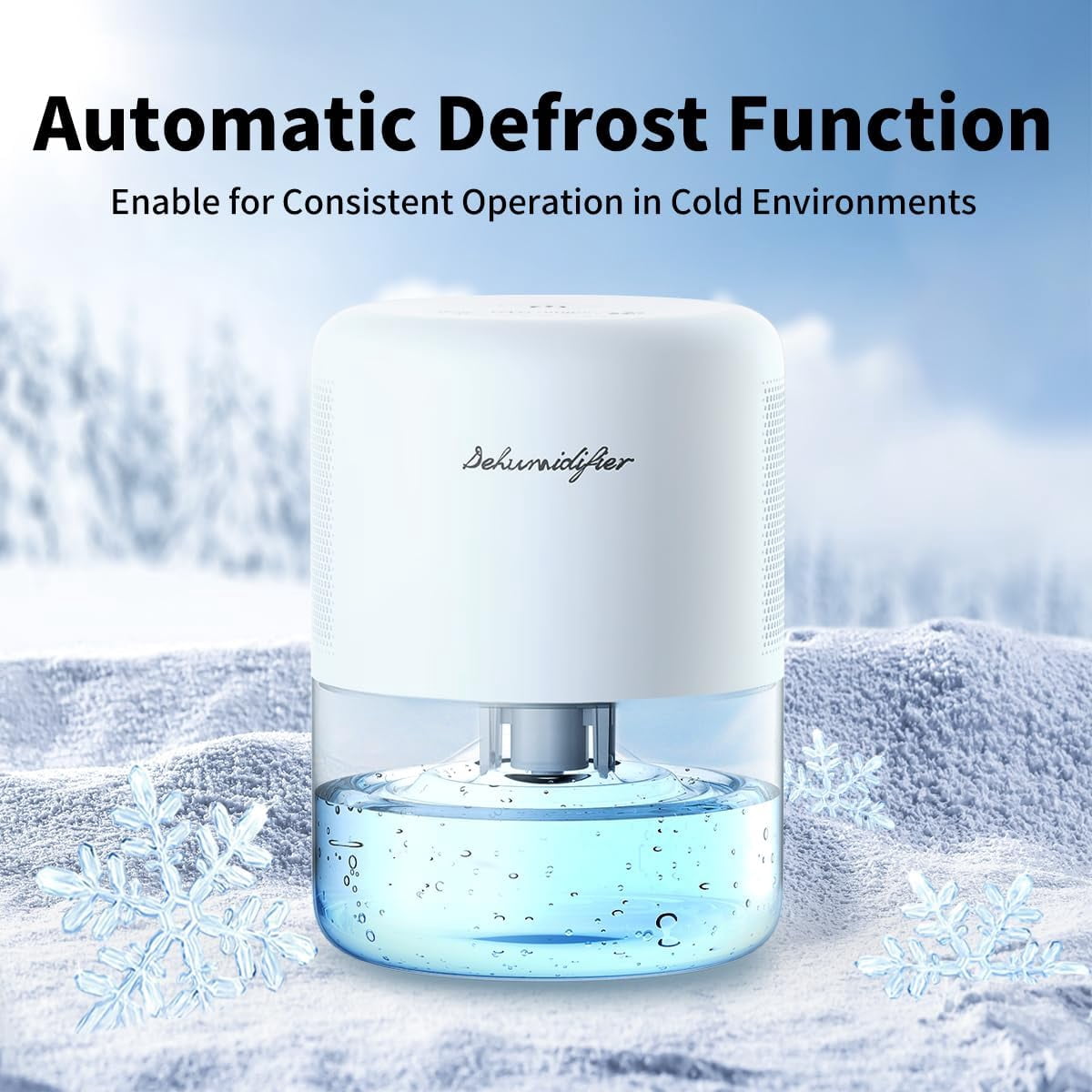 Dehumidifier for Home Small Quiet Dehumidifiers 44OZ Water Tank Auto Defrost and Shutoff 10 Colors Light 4 Timer Options 3 Modes Portable Bedroom Bathroom Closet RV