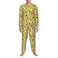 thumbnail image 3 of Cauagu Ducks Print Men's Long-Sleeve Pajama Set,Soft Button-Front 2Pjs for Men Long Sleeve Men’s Sleepwear-XX-Large, 3 of 7