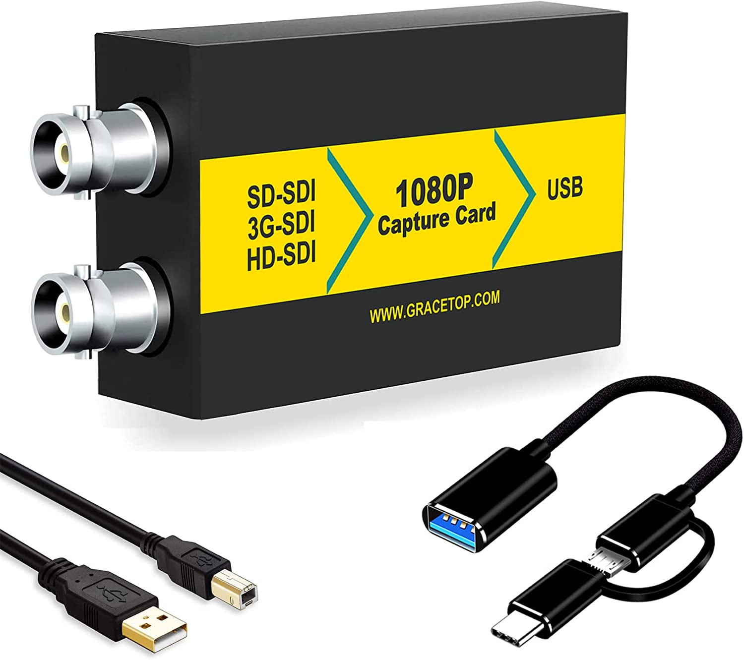 SDI Capture Card, 1080P SDI to 3.0 Video Capture Card, SDI to USB Capture Card Game Streaming Video Recording for Windows, OS Walmart.com