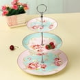 thumbnail image 4 of Flmtop 3 Tier Round Cupcake Cake Plate Stand Handle Fitting Wedding Party Stand, 4 of 10