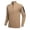 Khaki, variant on Sweatshirts for Men, Sweatshirts for Men Fall Breathable Workout Shirts Mock Neck Sweatshirts Quarter Zip Pullover Orange XL