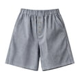thumbnail image 4 of Cagogo Womens Striped Elastic Waist Shorts Plus Size Cotton Linen Loose Casual Flowy Summer Beach Travel Lounge Shorts with Pockets Comfy Clothing, Navy L, 4 of 8