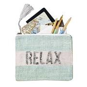 Twos Company Seaside Blue Sequin Makeup Bag (Relax)