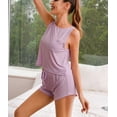 thumbnail image 5 of Richie House Women's Summer Pajama Set Sleeveless Tank/Shorts Sweatsuit Outfits RHW2925-N-L, 5 of 7