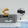 thumbnail image 2 of Escultura de ola, estatua abstracta, adorno, reloj de pared, reloj colgante de pájaro, resina acrílica, artesanía, centro de mesa, adecuado para ofici, 2 of 8